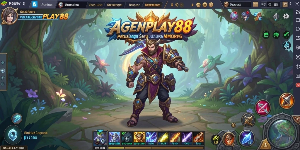 Tangkapan layar utama AGENPLAY88 menampilkan aksi seru dalam permainan MMORPG.