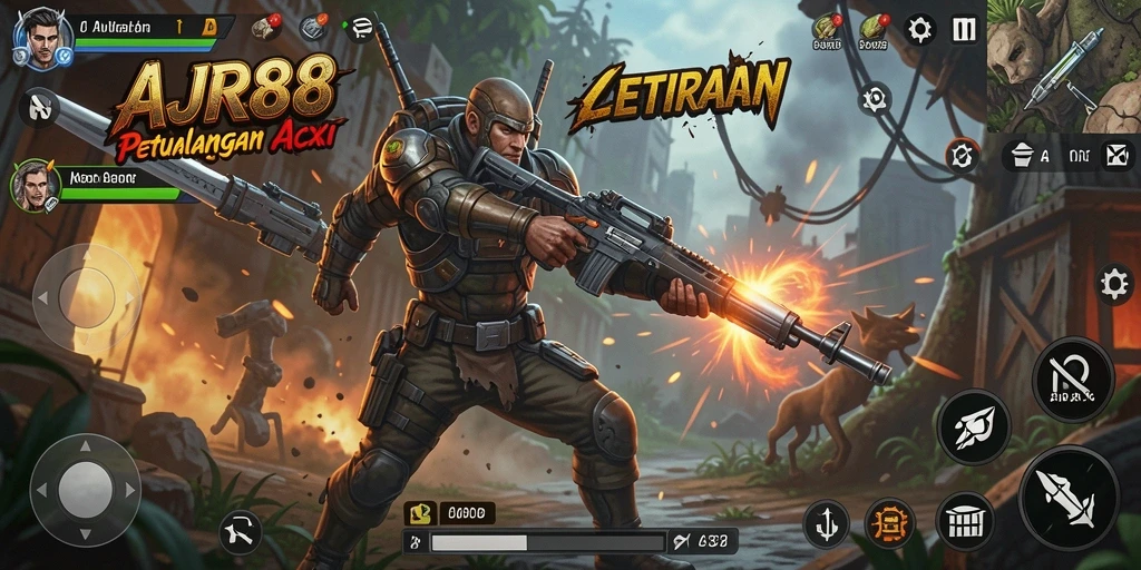 Screenshot menampilkan aksi gameplay mendebarkan di AJR88.