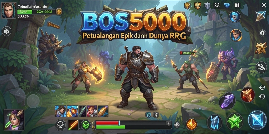Screenshot menampilkan aksi pertarungan epik dalam BOS5000.