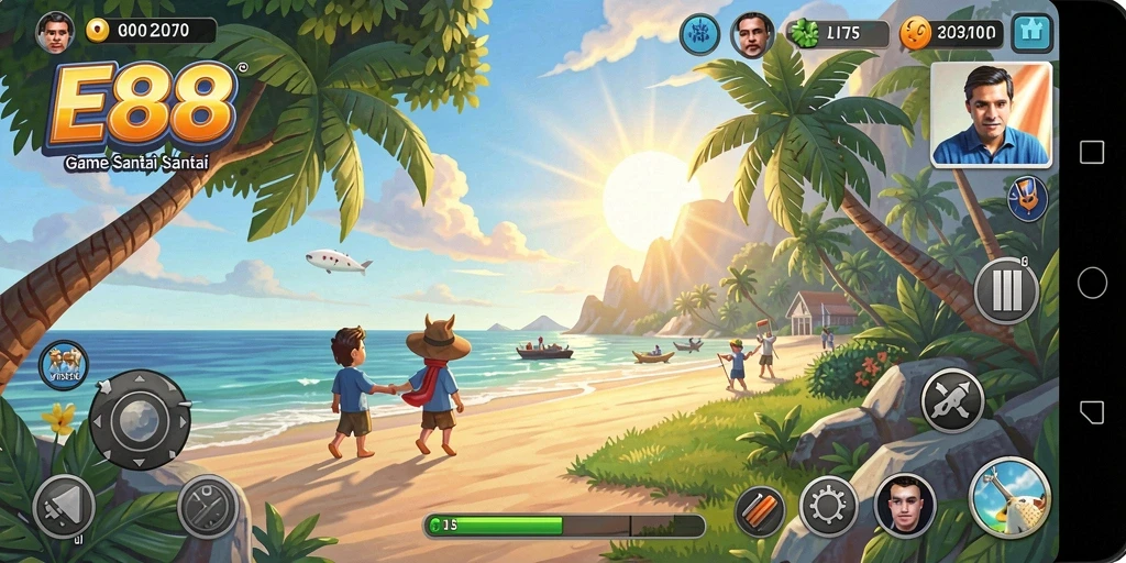 Tangkapan layar menampilkan gameplay E88 yang ceria dan menyenangkan.