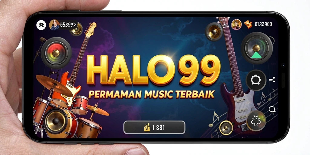 Tampilan gameplay HALO99 yang seru dengan berbagai lagu.