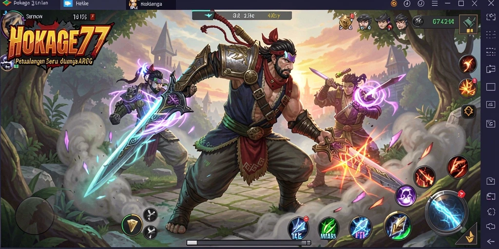 Gameplay seru HOKAGE77 dengan aksi ninja yang mendebarkan.