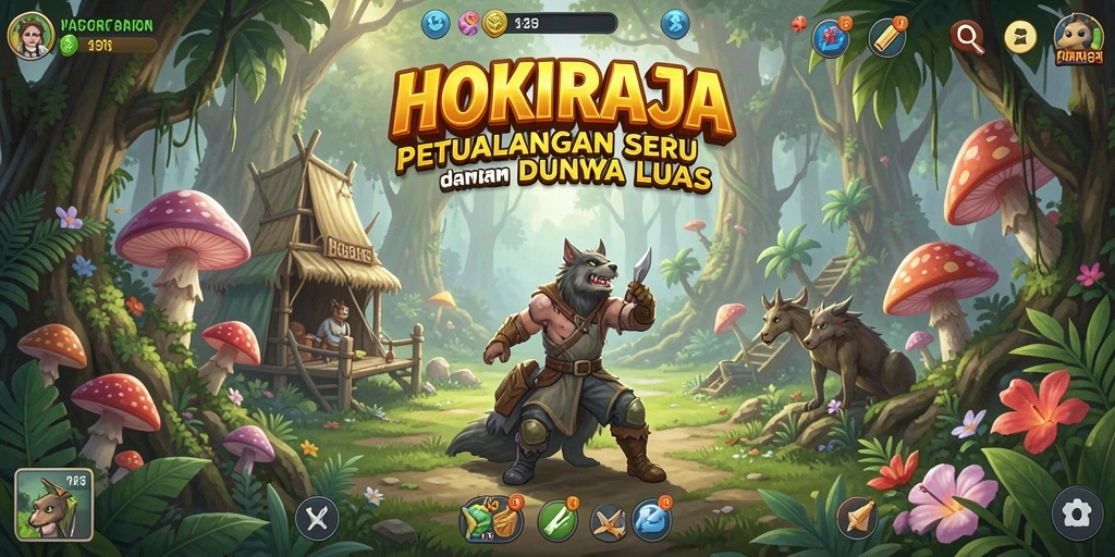 Tampilan gameplay HOKIRAJA yang memikat dan penuh aksi.