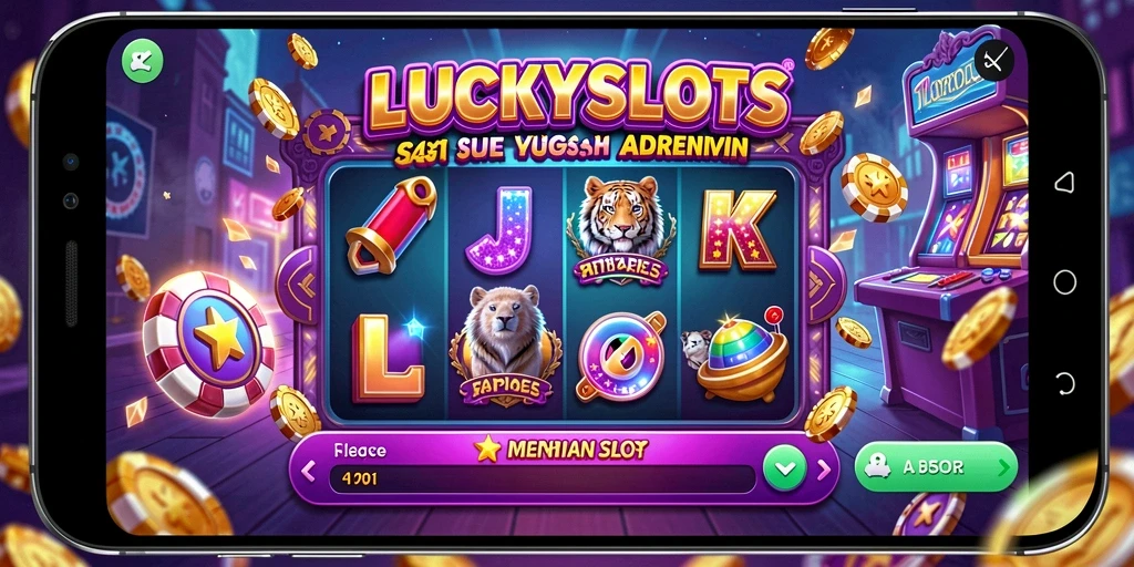 Tampilan gameplay LUCKYSLOTS yang mendebarkan dan penuh warna.