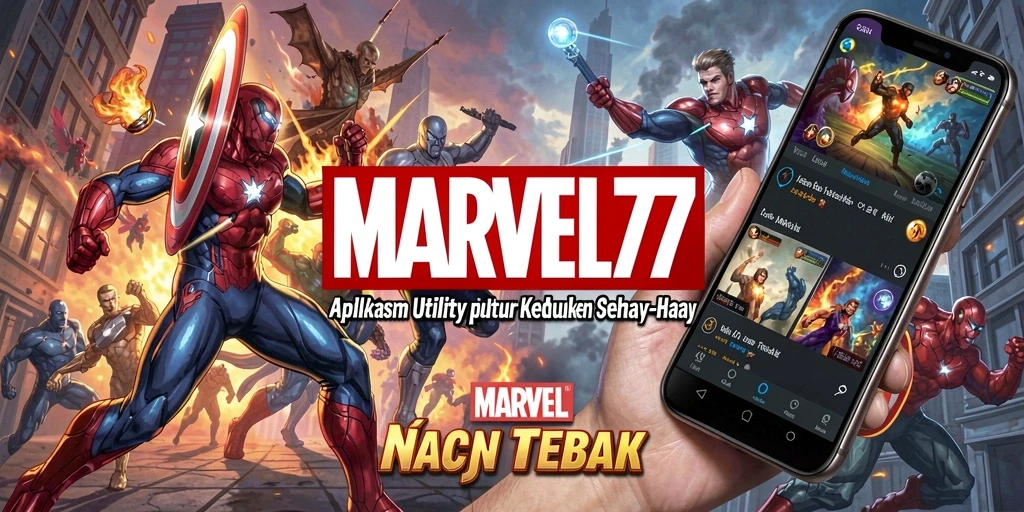 Tampilan screenshot utama aplikasi MARVEL77 yang menampilkan fitur pengingat dan analisis.