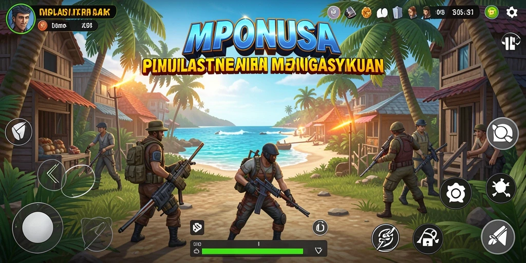 Screenshot gameplay <strong>MPONUSA</strong> menunjukkan momen menarik dalam simulasi.