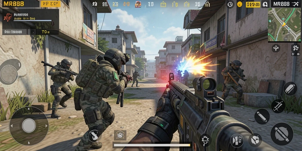 Tampilan gameplay yang mendebarkan dalam MR888.