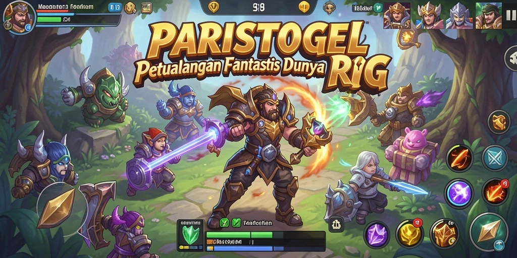 Tampilan gameplay PARISTOGEL yang menakjubkan dengan karakter dan pertempuran epik.