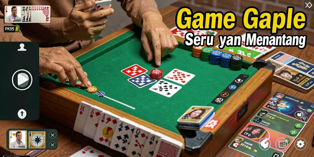 Tampilan gameplay Gaple yang seru dan interaktif.