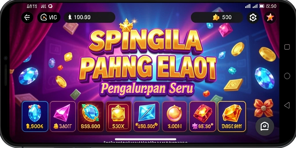 Tampilan gameplay SPINGILA yang menegangkan dan penuh warna.