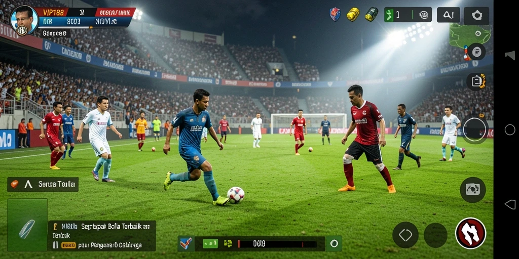 Tampilan gameplay menarik dari VIP188 dengan aksi sepak bola yang intens.