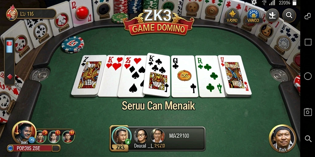 Tampilan gameplay mendebarkan dalam ZK3 yang penuh strategi.